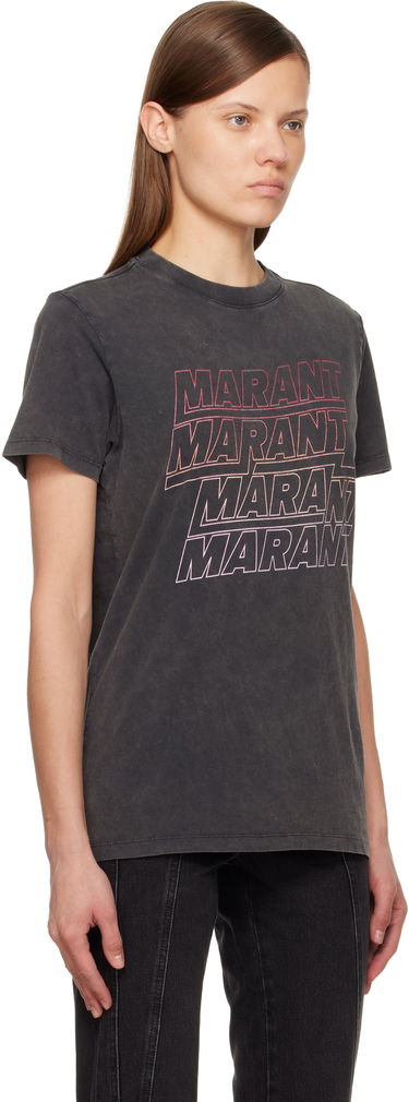 Тениска Isabel Marant Étoile Etoile Zoeline Faded Graphic Logo T-Shirt Сиво | TS0147FA-B1N09E, 1
