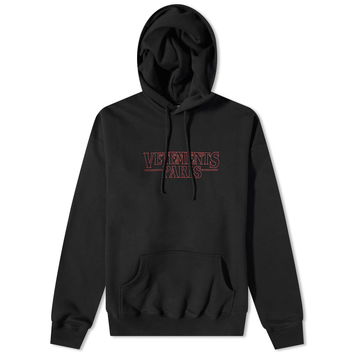Суитчър VETEMENTS Paris Logo Hoodie Black Черно | UE54HD500B, 0