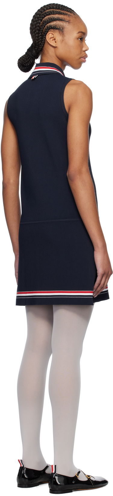 Pокля Thom Browne Thom Browne Tennis Polo Minidress Тъмно синьо | FKD174A-Y5502, 2