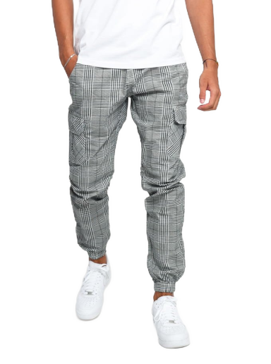 AOP Glencheck Cargo Jog Pants