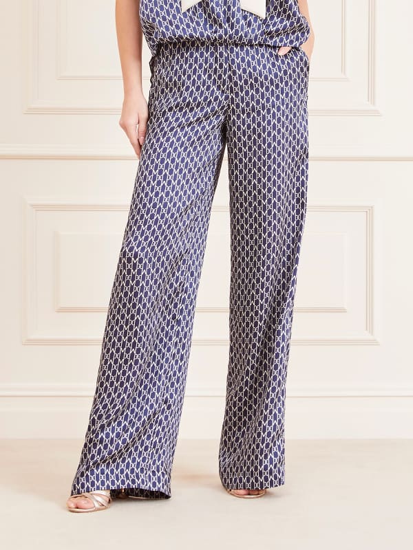 Панталони и дънки GUESS Marciano Marciano Logo Print Pants Лилаво | 4GGB079859Z, 0