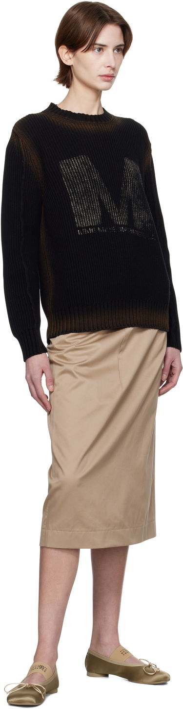 Пуловер Maison Margiela MM6 Maison Margiela Sunbleached Logo Crewneck Sweater Черно | S52HL0041 M13079, 3