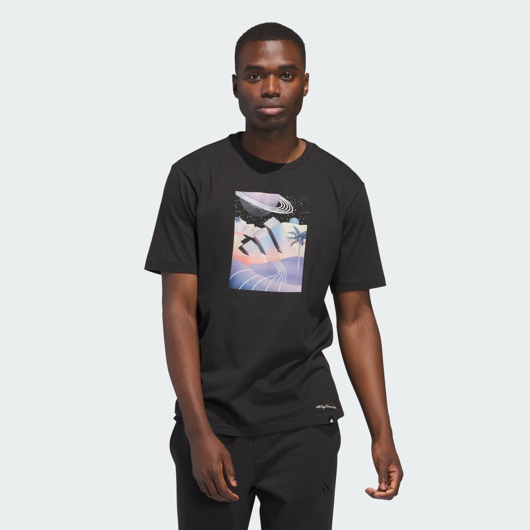 Тениска adidas Performance All Day I Dream About Summer Graphic Tee Черно | JI9417, 0