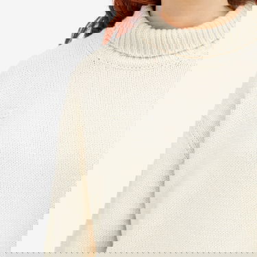 Пуловер PANGAIA Recycled Cashmere Chunky Turtleneck Sweater, Size Large Бяло | 10000672139, 5