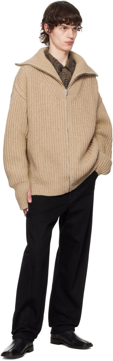 Пуловер LEMAIRE LEMAIRE Trucker Collar Knit Cardigan Бежово | TO1260 LK1029, 3