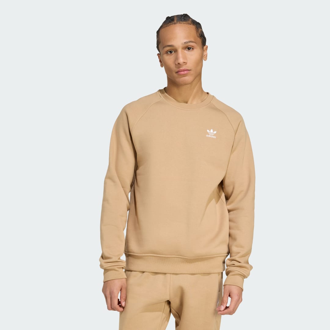 Суитчър adidas Performance Essentials Trefoil Crew Sweatshirt Бежово | JX2723, 0