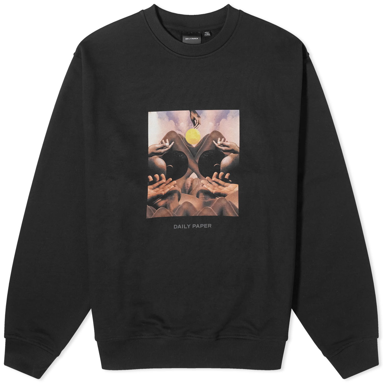 Суитчър DAILY PAPER Landscape Oversized Sweatshirt Черно | 2411078, 0