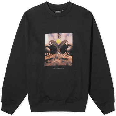 Суитчър DAILY PAPER Landscape Oversized Sweatshirt Черно | 2411078, 0