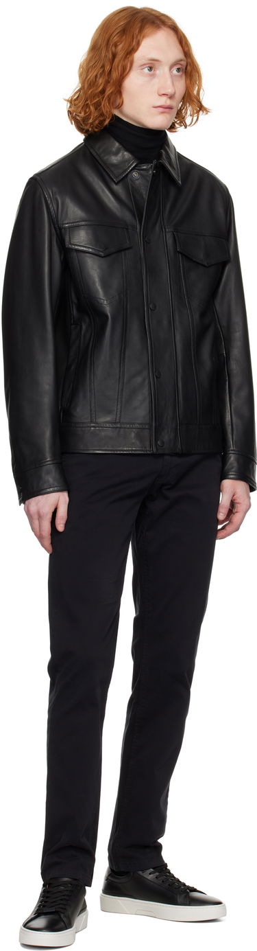 Яке BOSS BOSS Sheepskin Leather Jacket Черно | 50530256, 3