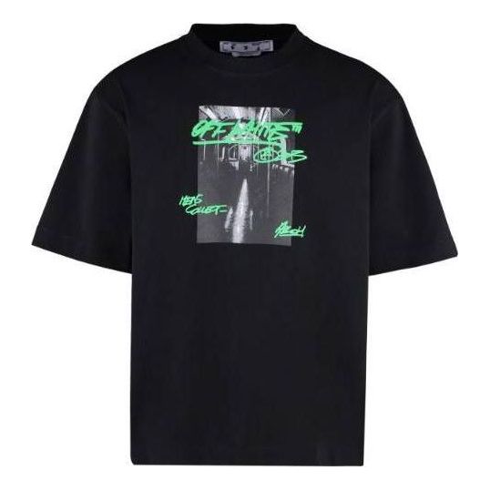Тениска Off-White Off-White Graphic T-Shirt Черно | OMAA120F22JER0071070