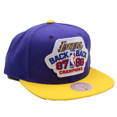 Шапка с козирка Mitchell & Ness NBA Los Angeles Lakers B2B Snapback Лилаво | HHSS4195-LALYYPPPPRYW, 0