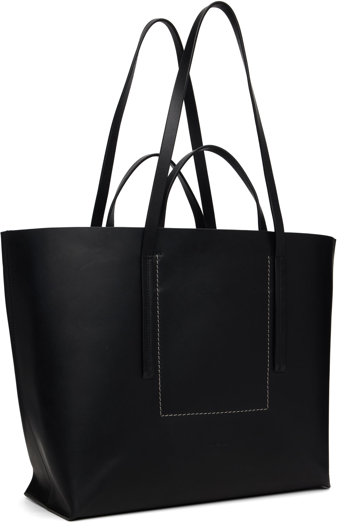 Голяма пазарска чанта Rick Owens Rick Owens Concordians Shopper Tote Черно | RA02E0762 LGE, 1