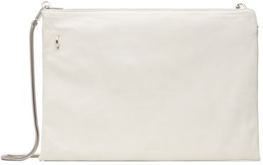 Чанта през рамо Rick Owens Concordians Leather Pouch with Silver-tone Chain Strap Бяло | RR02E1417 LBHH, 0