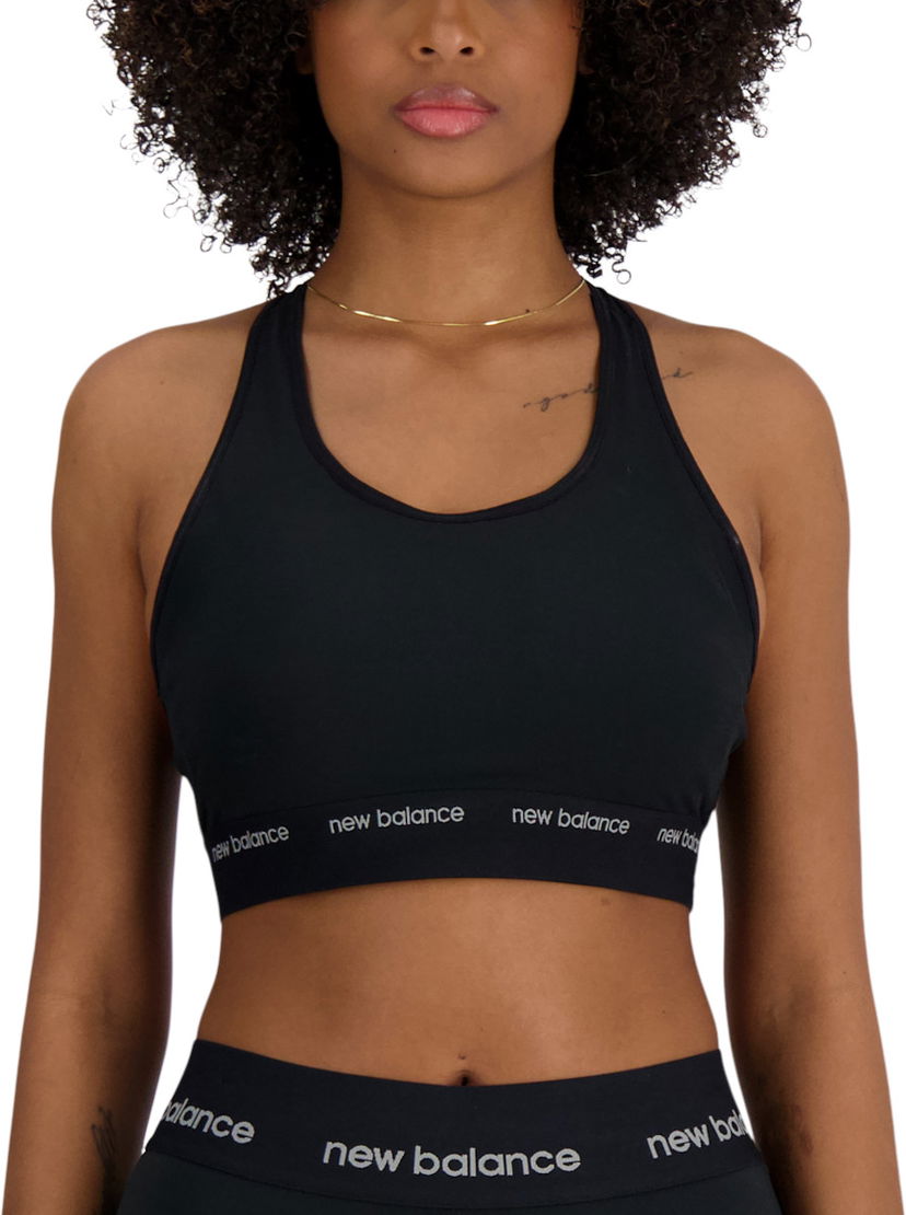 Сутиен New Balance Sleek Medium Support Sports Bra Черно | wb41048-bk