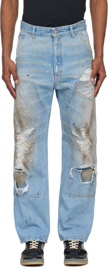 Дънки Maison Margiela MM6 Maison Margiela Distressed Carpenter Jeans Синьо | SH2LA0017 M30018, 0