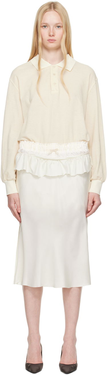 Пола Maison Margiela Maison Margiela Paneled Midi Dress Бяло | S51DD0037 MTJ030, 0