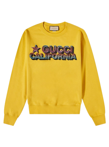 Суитчър Gucci California Crew Neck Sweat Жълто | 626990-XJEM2-7694