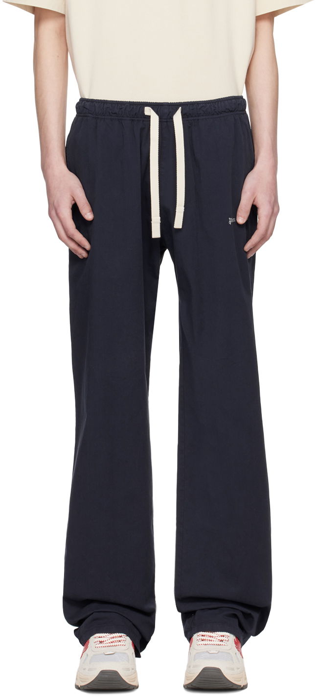Спортни панталони Palm Angels Palm Angels Embroidered Sweatpants Тъмно синьо | PMCA141S24FAB0014603, 0