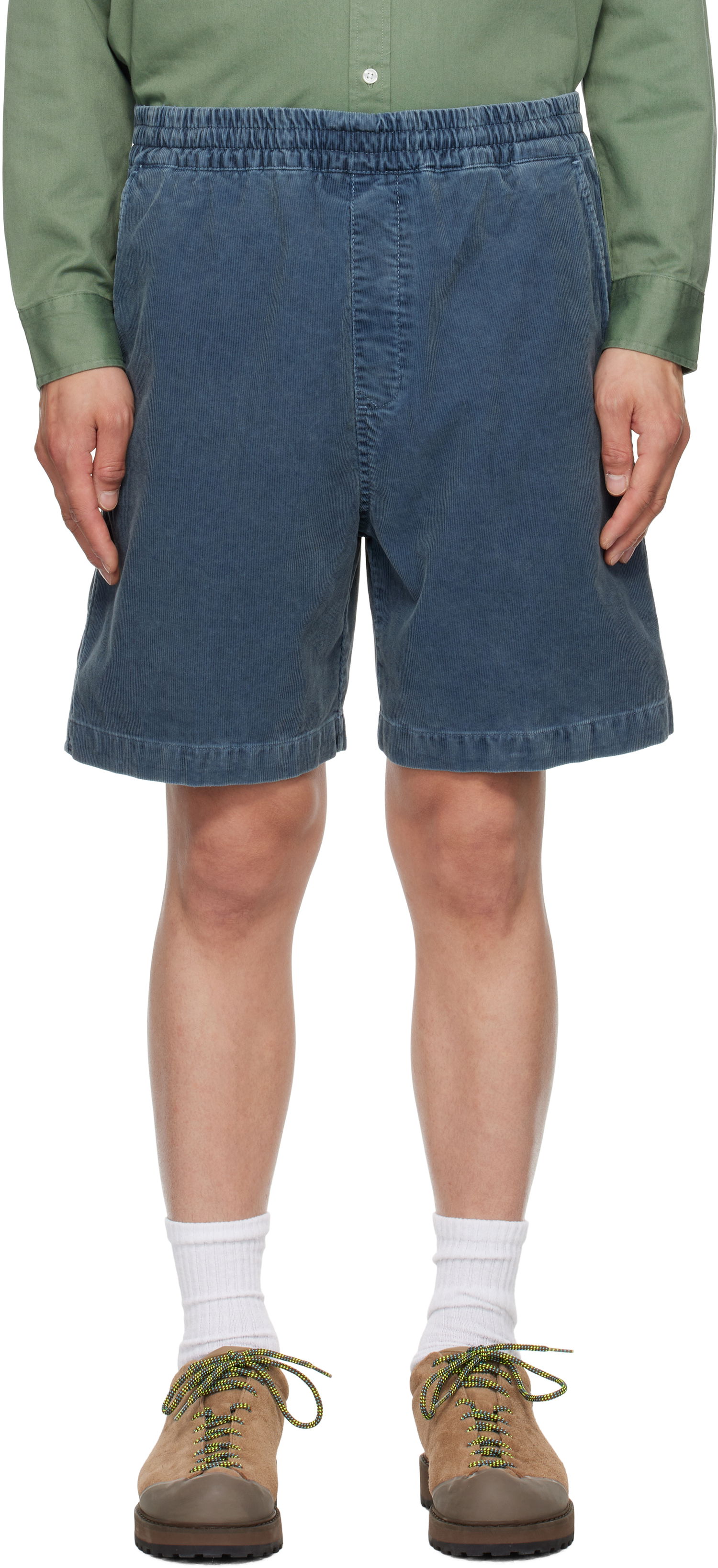 Къси панталони Carhartt WIP Reynold Corduroy Relaxed Shorts Синьо | I034877, 0