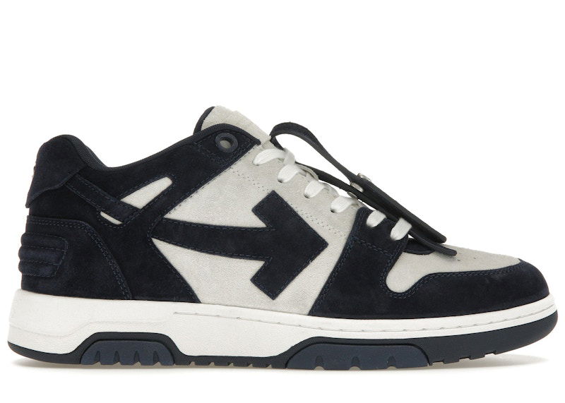 Кецове и обувки Off-White Out Of Office OOO Low Tops Navy Blue Suede Черно | OMIA189S23LEA0100146, 0