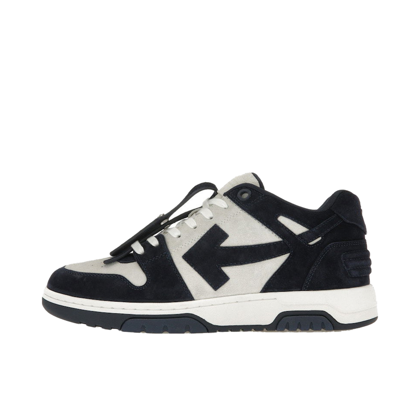 Кецове и обувки Off-White Out Of Office OOO Low Tops Navy Blue Suede Черно | OMIA189S23LEA0100146