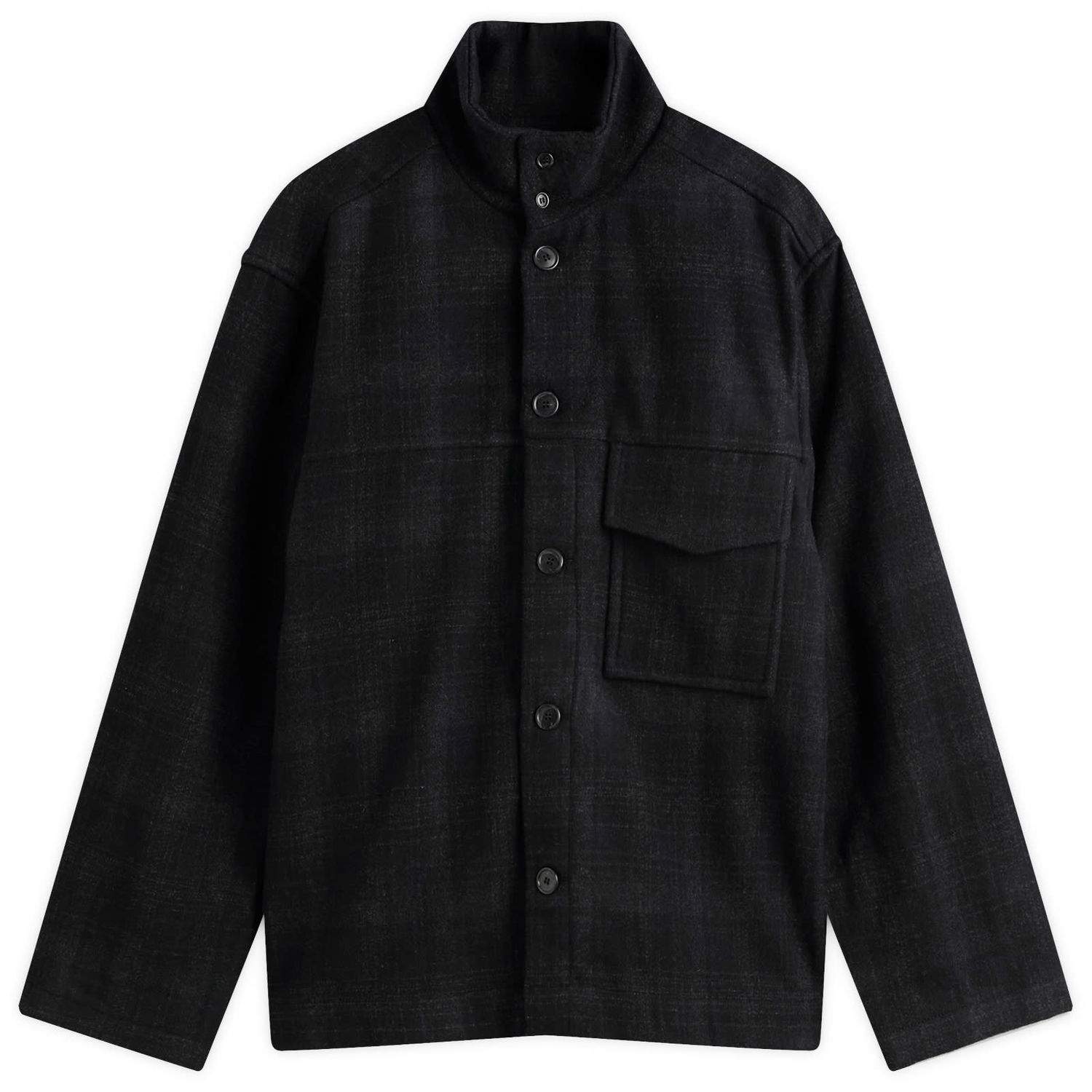 Яке YMC YMC Cruiser Check Shirt Jacket, Size Small Черно | P5ZAT-01, 1