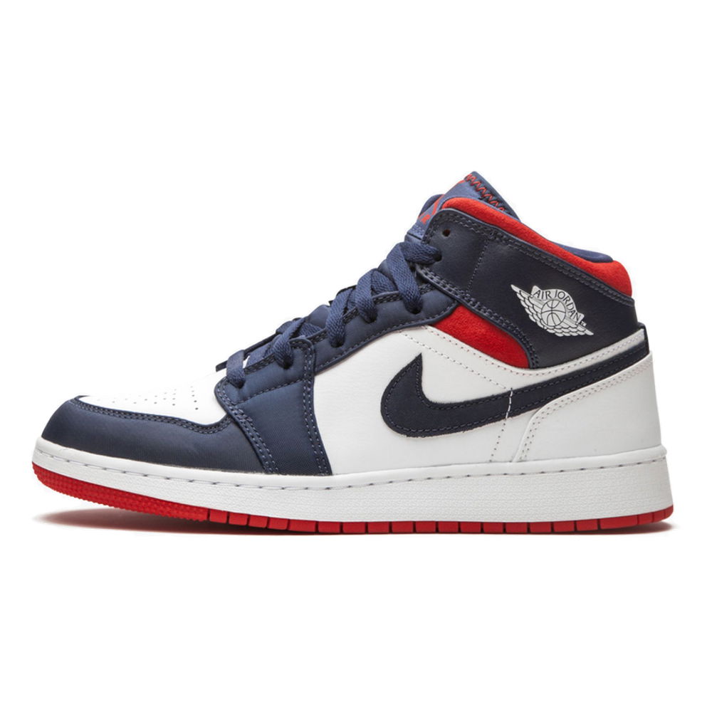 Кецове и обувки Jordan Air Jordan 1 Mid GS "USA Olympic" Синьо | BQ6931-104, 0