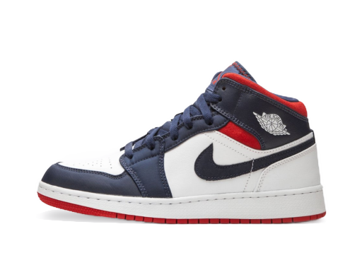 Лимитирано Издание Jordan Air Jordan 1 Mid GS "USA Olympic" Синьо | BQ6931-104