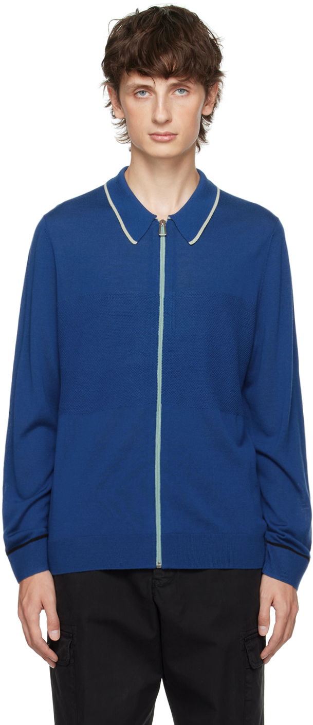 Пуловер Paul Smith PS Paul Smith Zip Cardigan Синьо | M2R-219Y-L21862, 0