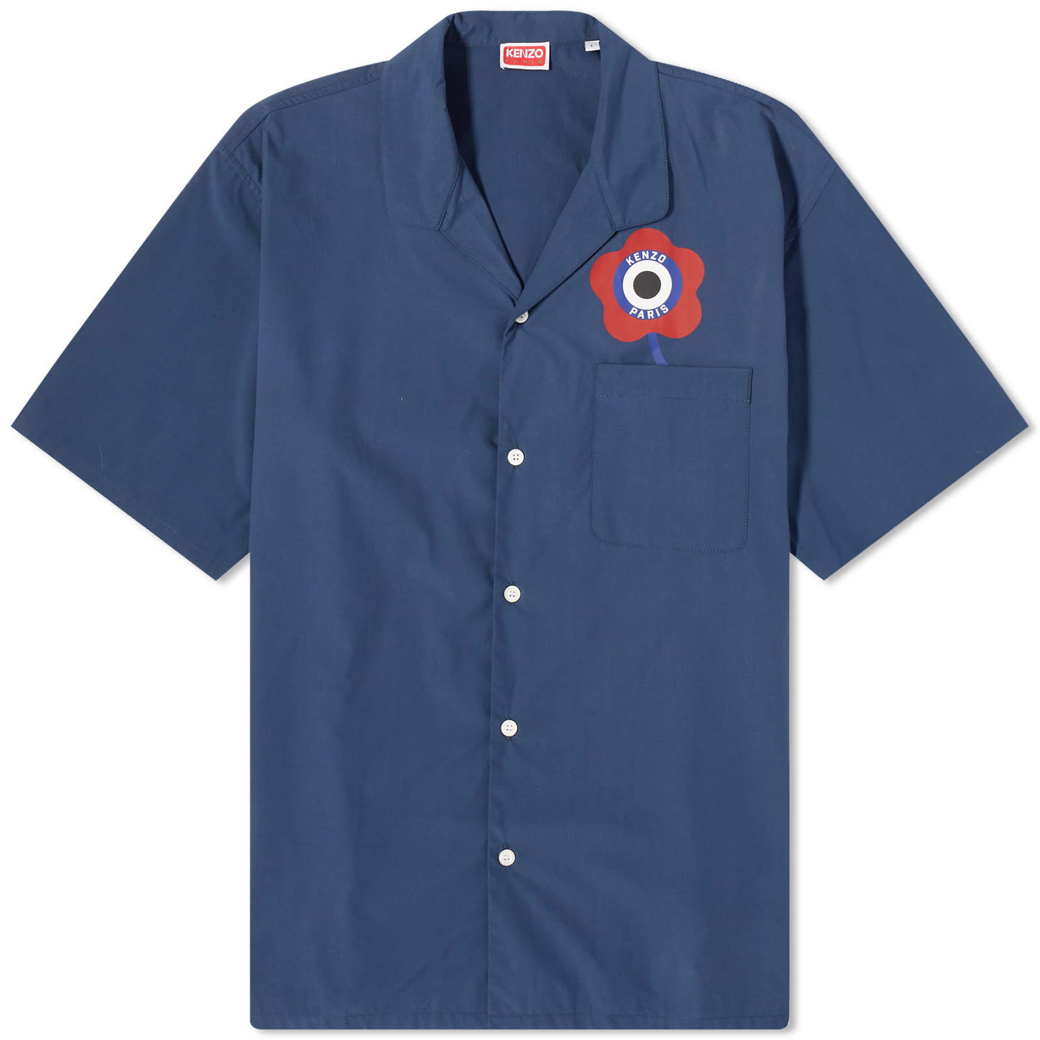 Риза KENZO Boke Flower Vacation Shirt Midnight Blue Синьо | FD65CH1175DE-77, 0