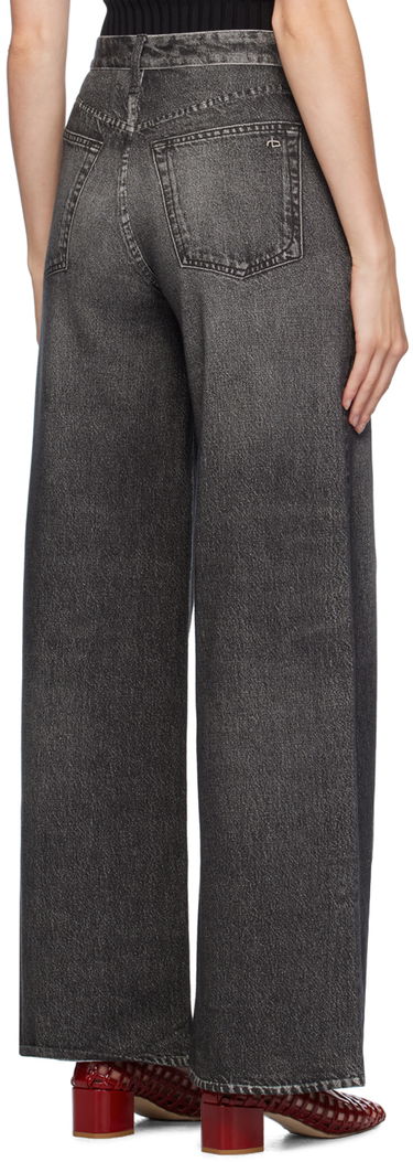 Дънки rag & bone Miramar Sofie Full Length Wide-Leg Trousers Черно | WCW24F70018201, 2