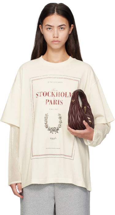 Тениска Acne Studios Acne Studios Layered Print T-Shirt Бежово | AL0496-, 0
