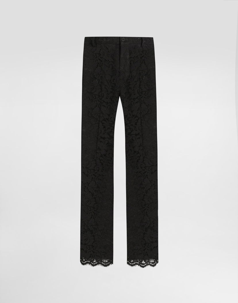 Панталони Dolce & Gabbana Dolce & Gabbana Cordonetto Lace Trousers Черно | GP07CTHLM5EN0000