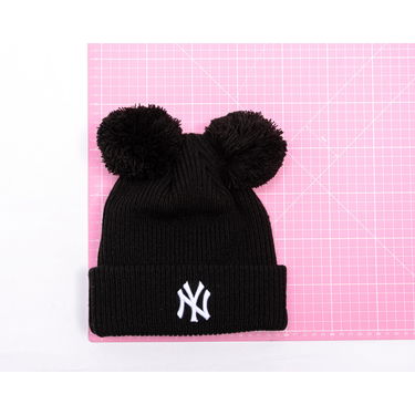 Шапка New Era MLB Double Pom Beanie NY Yankees One Size (56-59 cm) Черно | 60691354, 1