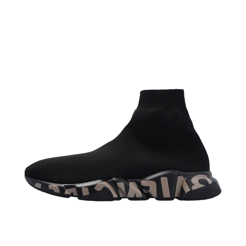 Кецове и обувки Balenciaga Speed Graffiti Trainers "Black/Dark Beige" Черно | 645334W2DB71910