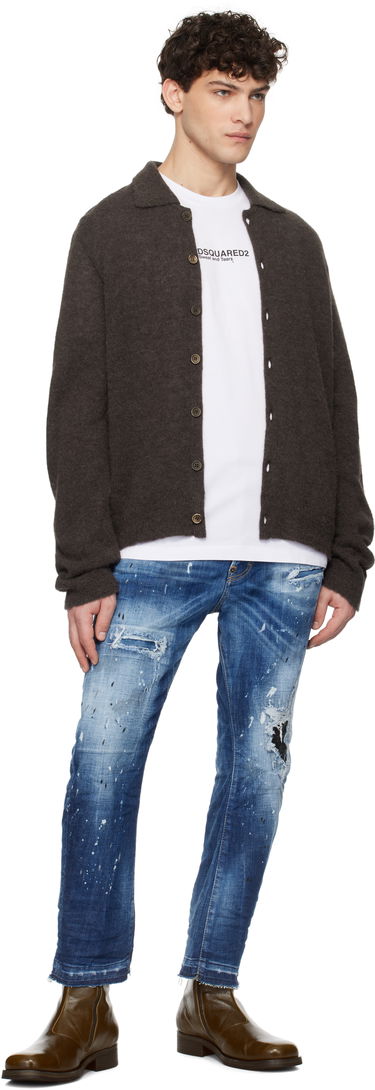 Дънки DSQUARED2 Dsquared2 Medium Ripped Wash Bro Jeans Синьо | S74LB1634_S30872, 3