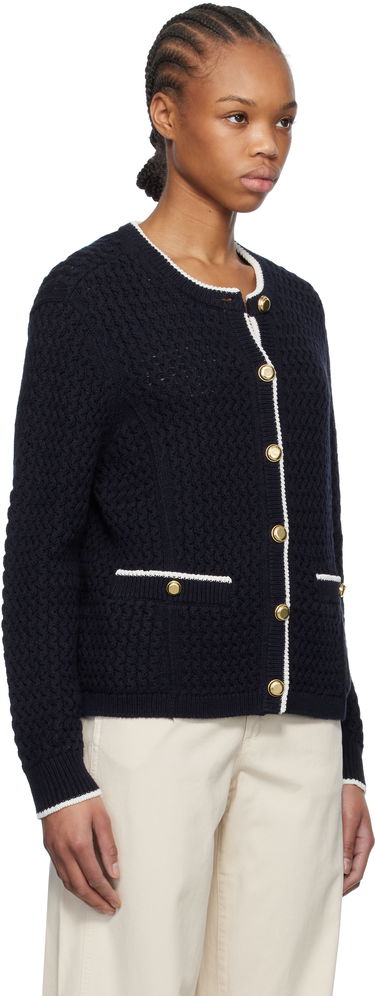 Пуловер rag & bone Rag & Bone Daria Knit Cardigan Тъмно синьо | WAS24P045SD45, 1