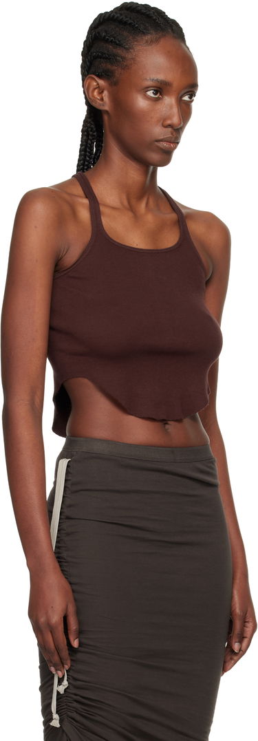 Потник Rick Owens DRKSHDW Concordians Basic Rib Tank Top Кафяво | DS02E7100 RN, 1