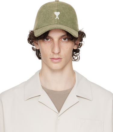 Шапка с козирка AMI AMI Paris Ami de Coeur Cotton Cap Зелено | UCP022.DE0064, 0