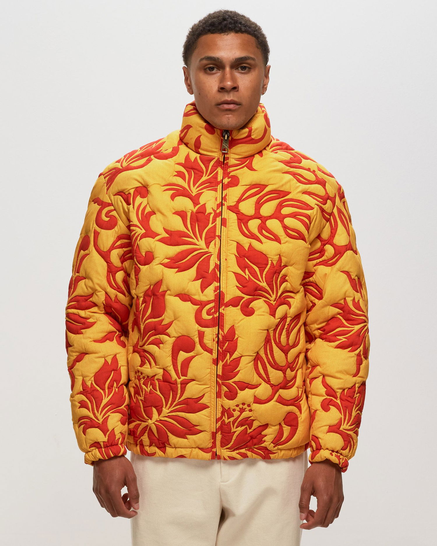 Пухо яке ERL ERL Printed Quilted Puffer Jacket S Жълто | ERL06C001, 1