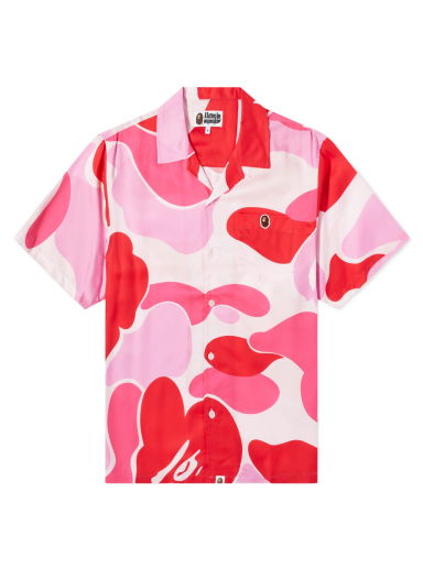 Риза BAPE ABC Camo Open Collar Shirt Pink Червено | 001SRJ201002I-PNK