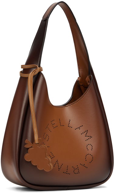 Голяма пазарска чанта Stella McCartney Stella McCartney Logo Slouchy Tote Кафяво | 7B0113WP0462, 1