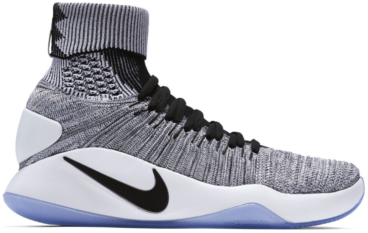 Кецове и обувки Nike Hyperdunk Flyknit 2016 Oreo Сиво | 843390-010, 0