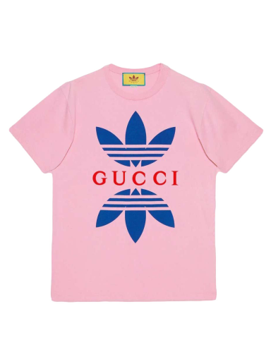 Тениска Gucci adidas x Cotton Jersey T-Shirt Розово | ‎548334 XJEMJ 5904