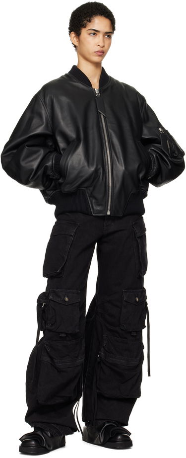 Яке бомбър The Attico The Attico Anja Leather Bomber Jacket Черно | 250WCB00004 LBT128AA, 3