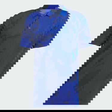 Поло тениска adidas Performance Blue Patterned Knitted Polo Shirt Синьо | IW6697, 2