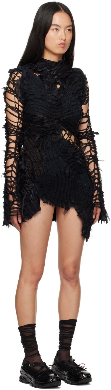 Pокля Collina Strada Collina Strada Chirp Mini Dress Черно | XX4441, 1