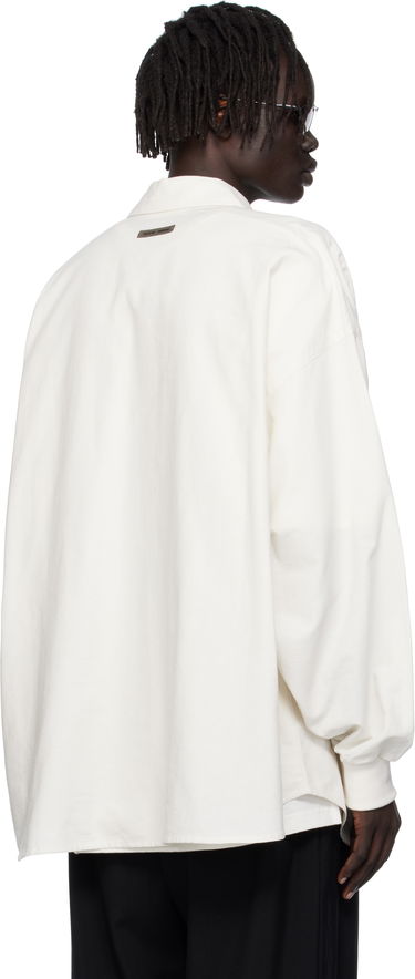 Риза Fear of God ESSENTIALS Long-Sleeve Oxford Shirt with Flap Pockets Бяло | 186SP254424F, 2