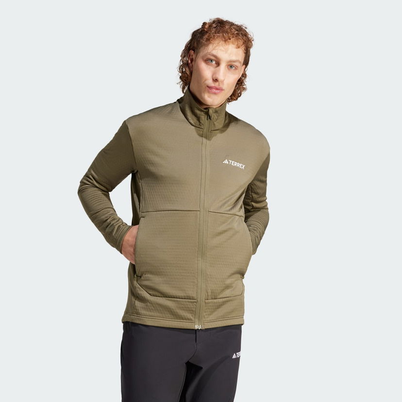 Яке adidas Performance adidas TERREX Bunda Terrex Multi Light Fleece Full-Zip Бежово | IQ3742