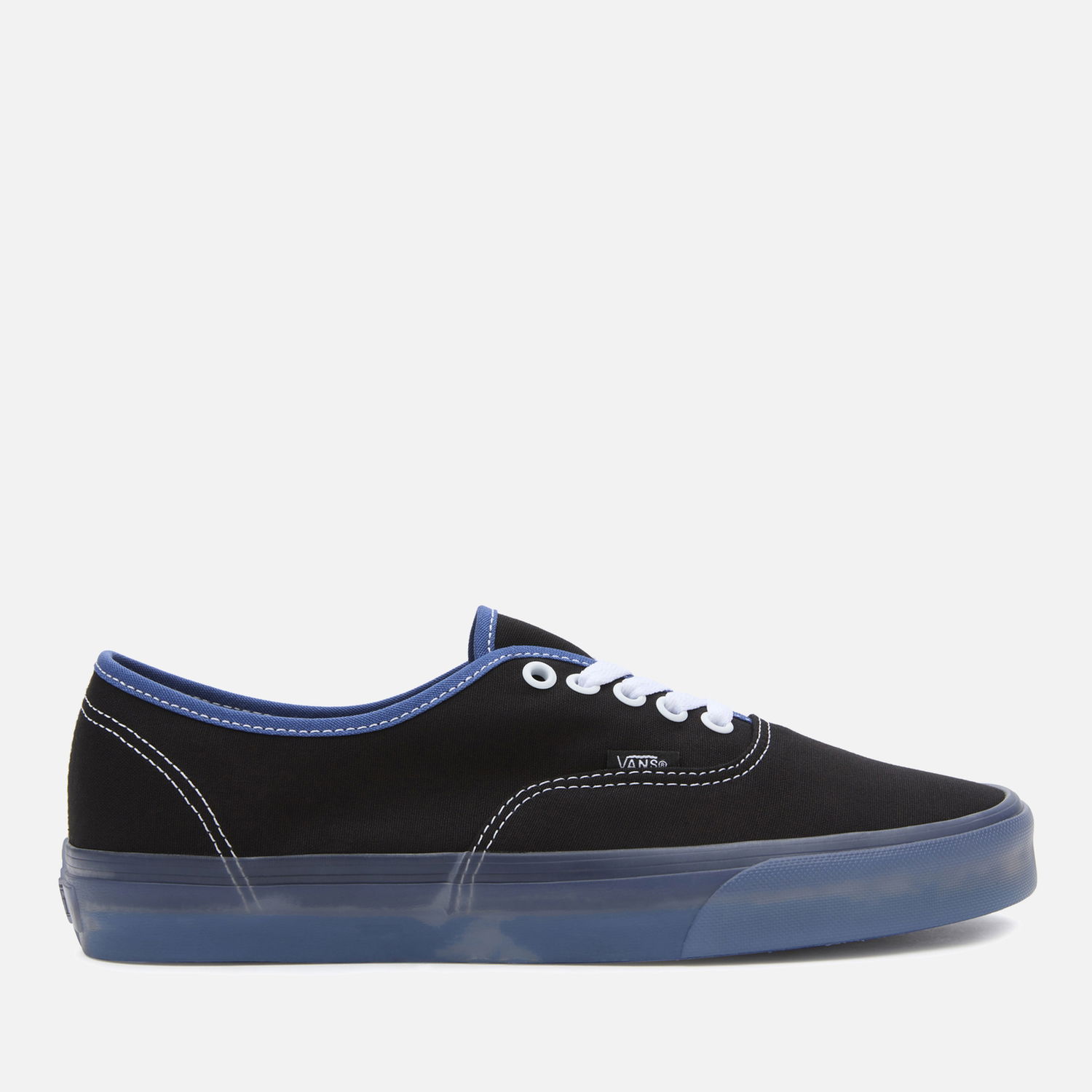 Кецове и обувки Vans Men's Authentic Trainers - Translucent Sidewall Black/Blue - UK 7 Черно | VN000BW5Y61, 0